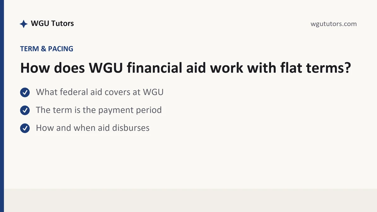 How does WGU financial aid work with flat terms?, a WGU student guide, from WGU Tutors
